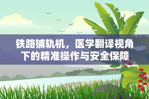 铁路铺轨机，医学翻译视角下的精准操作与安全保障