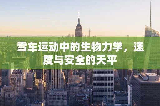 雪车运动中的生物力学，速度与安全的天平