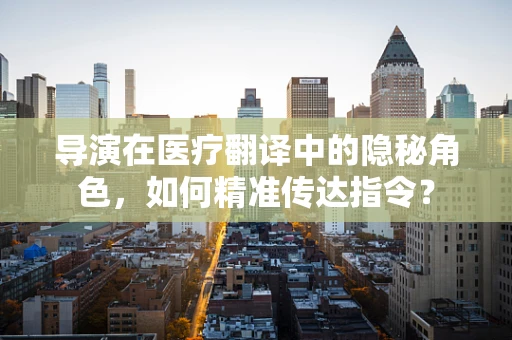 导演在医疗翻译中的隐秘角色，如何精准传达指令？