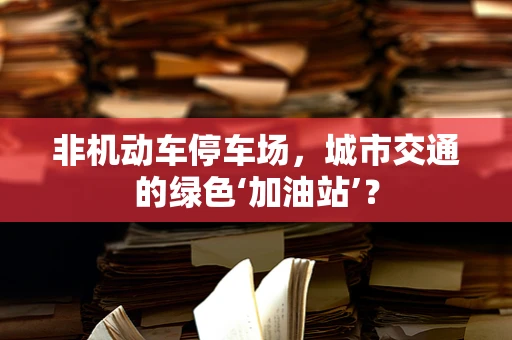 非机动车停车场，城市交通的绿色‘加油站’？