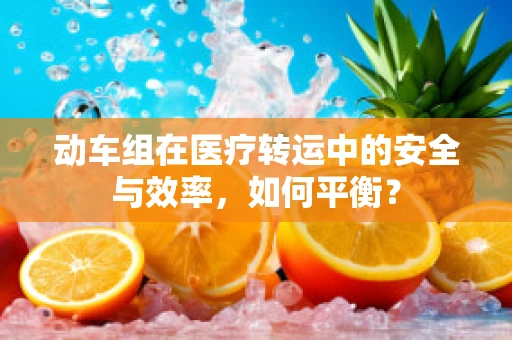 动车组在医疗转运中的安全与效率，如何平衡？