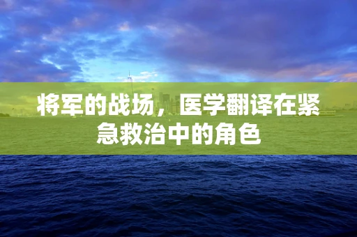 将军的战场，医学翻译在紧急救治中的角色