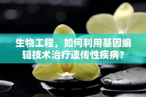 生物工程，如何利用基因编辑技术治疗遗传性疾病？