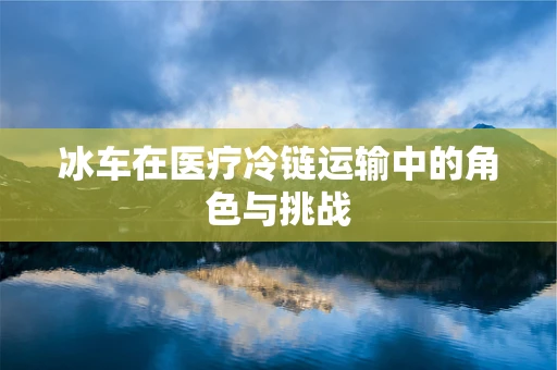 冰车在医疗冷链运输中的角色与挑战