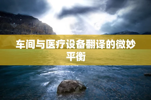车间与医疗设备翻译的微妙平衡