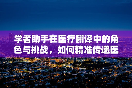 学者助手在医疗翻译中的角色与挑战，如何精准传递医学知识？