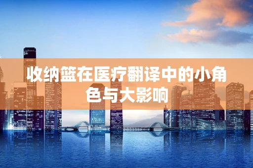 收纳篮在医疗翻译中的小角色与大影响