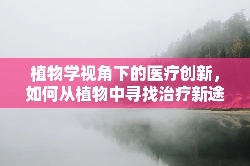 植物学视角下的医疗创新，如何从植物中寻找治疗新途径？